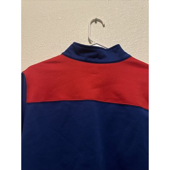 Chicago Cubs Shirt 1/4 ZIp Pullover Fleece Sweater Mens Small Blue MLB - Picture 6 of 8